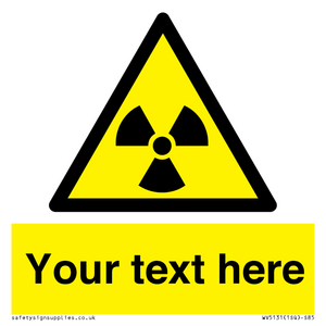 Custom Radioactive Material Sign
